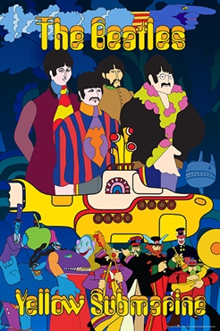 The Beatles The Yellow Submarine Anime Movie Poster 