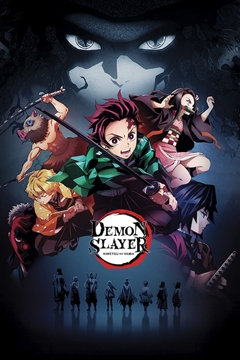 Demon Slayer: Kimetsu no Yaiba Anime Manga Series Poster Dark