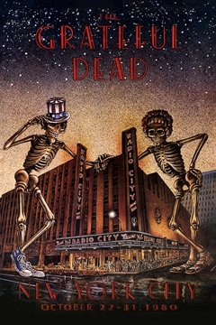 Grateful Dead Radio City Music Hall Concert Poster October 22-31,1980  