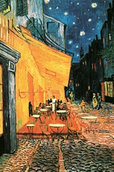 Van Gogh Cafe At Night Poster of Vincent Van Goghs Painting 1888  