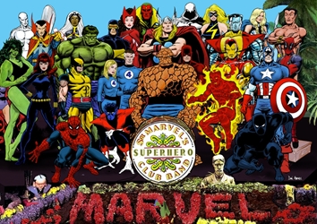 Sgt Marvels Superhero Band Superhero Marvel Comic Poster Size 24X36 