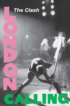 Clash, The London Calling Album Cover Black & White Punk Rock Music Poster 