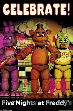 Five Nights At Freddy's Celebrate Horror Movie Poster 